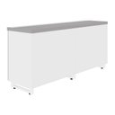 Ver imagem 5 de Armário Baixo para Escritório 158cm Duplo com 4 Portas Puxadores Metálicos Corporate Cinza/Sagrado/B