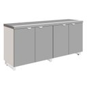 Ver imagem 2 de Armário Baixo para Escritório 158cm Duplo com 4 Portas Puxadores Metálicos Corporate Cinza/Sagrado/B