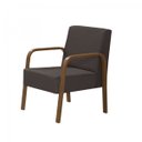 Ver imagem 1 de Poltrona Decorativa 1 Lugar Jade Braço Madeira D Salla Suede Marrom