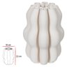 Vaso Decorativo Cerâmica 3d Branco 22cm 16d - 3