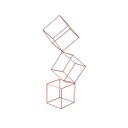 Ver imagem 1 de Escultura Ferro Quadradinho Triplo Rose Gold Decorativo