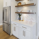 Ver imagem 3 de Escultura Ferro Quadradinho Triplo Rose Gold Decorativo