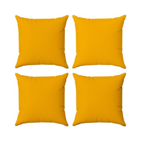 Kit 4 Capas Almofadas Decorativas Lisas 45x45 ID Decor :12 Amarelo Gema