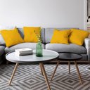 Ver imagem 2 de Kit 4 Capas Almofadas Decorativas Lisas 45x45 ID Decor :12 Amarelo Gema