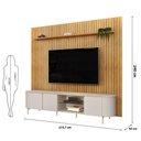 Ver imagem 2 de Painel Trento com Bancada Ariana para Tv até 75 Polegadas Off White Cedro Dj Móveis