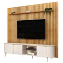 Ver imagem 4 de Painel Trento com Bancada Ariana para Tv até 75 Polegadas Off White Cedro Dj Móveis