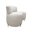 Ver imagem 4 de Poltrona Namoradeira Orgânica Grécia 1,45m Redondo Bouclê Bege Sofa Store