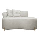 Ver imagem 2 de Poltrona Namoradeira Orgânica Grécia 1,45m Redondo Bouclê Bege Sofa Store