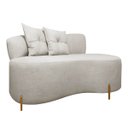 Ver imagem 3 de Poltrona Namoradeira Orgânica Grécia 1,45m Redondo Bouclê Bege Sofa Store