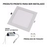Kit 5 Painel Plafon Luminária LED Embutir Quadrado 6W Spot - Branco Quente(3000K) - 2