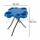 Ver imagem 2 de Mesa Mesinha Petisqueira Dobrável Azul