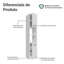 Ver imagem 3 de Paneleiro 40 Cm 2 Portas e 2 Nichos Branco Agata Madesa