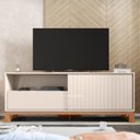 Ver imagem 3 de Rack Bancada para Tv 55 Pol 150cm Lucca Off White/freijó C01 - Mpozenato