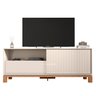 Rack Bancada para Tv 55 Pol 150cm Lucca Off White/freijó C01 - Mpozenato - 5