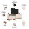 Rack Bancada para Tv 55 Pol 150cm Lucca Off White/freijó C01 - Mpozenato - 6