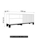 Ver imagem 7 de Rack Bancada para Tv 55 Pol 150cm Lucca Off White/freijó C01 - Mpozenato