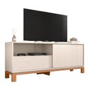 Ver imagem 3 de Rack Bancada para Tv 55 Pol 150cm Lucca Off White/freijó C01 - Mpozenato
