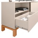 Ver imagem 5 de Rack Bancada para Tv 55 Pol 150cm Lucca Off White/freijó C01 - Mpozenato