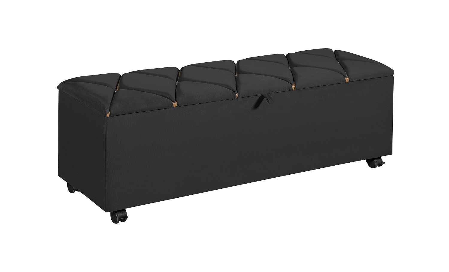 Recamier Cama Casal Alto Padrão Cinza 155cm - 1