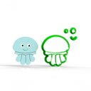 Ver imagem 1 de Cortador Fundo do Mar - Agua Viva Tamanho 7 Cm