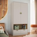 Ver imagem 2 de Guarda Roupas Infantil Juvenil com Nicho 2 Portas e 2 Gavetas Arenas Lille GL1080