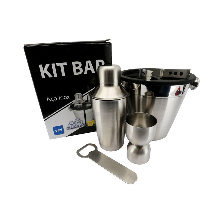 Kit Bar Inox Com 5 Peças
