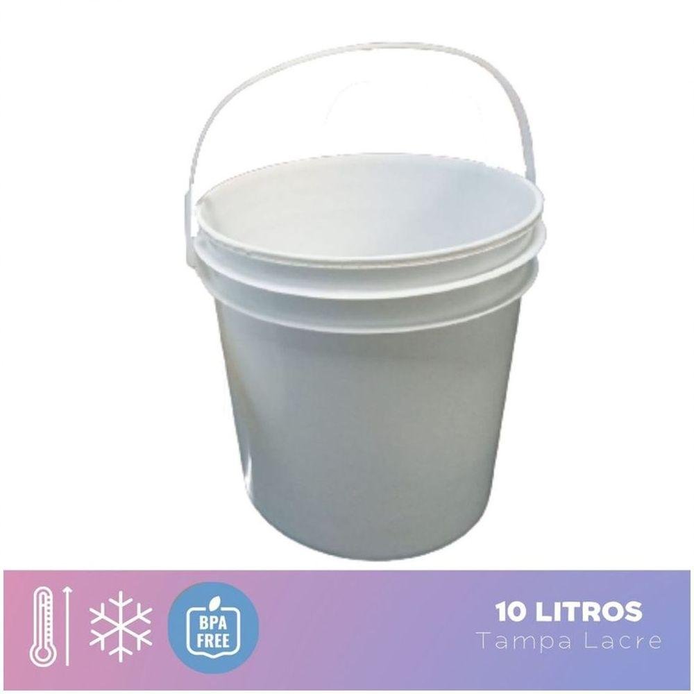 Balde Alça Plastica para Resina Acrilica 10 Litros 05 Peças - 3