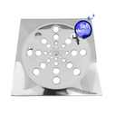 Ver imagem 2 de Tampa Ralo Grelha Quadrado 15x15cm Inox Função Abre/fecha Cor:cromado Del Metais