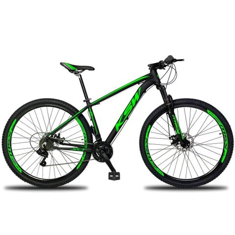 Bicicleta Aro 29 Ksw Xlt 21 Marchas Shimano Freio Hidraulico Tamanho do Quadro:17 Preto/Verde
