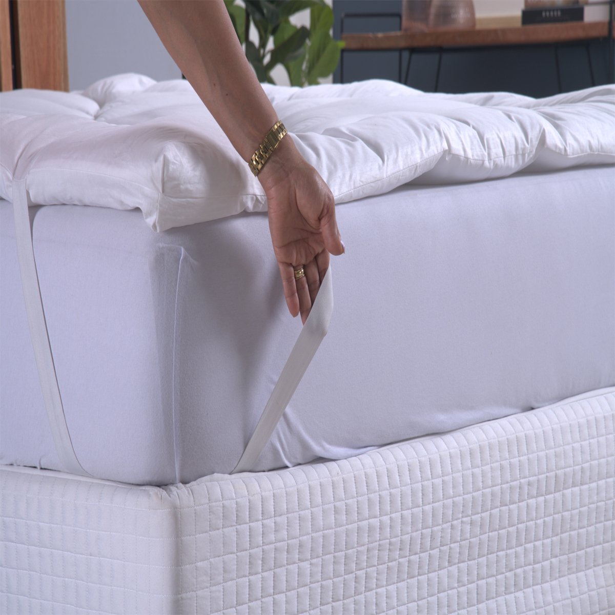 Pillow Top Extra Macio para Colchão King Size de 1,93 X 2,03 até 0,50cm de Altura.:branco - 4