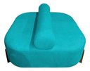 Ver imagem 7 de Poltrona Organica Ilha Bouclé p/ Closet e Consultório:Azul-Turquesa/Liso