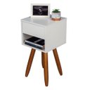 Ver imagem 3 de Mesa de Cabeceira Retro 30cm Pé Palito Castanho Envio Montada
