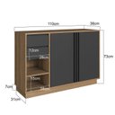 Ver imagem 4 de Conjunto Escritório Completo 3 Peças Officce Mel Grafite