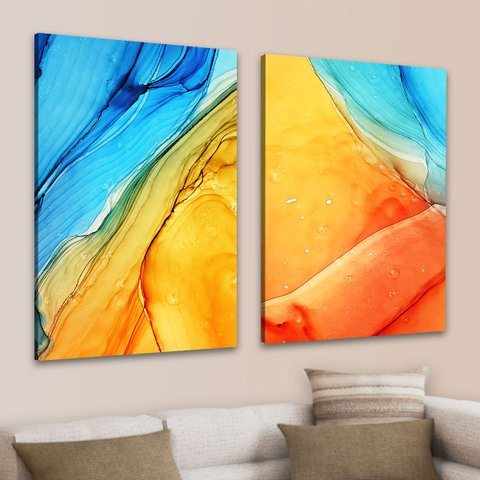 Quadros Decorativos Sala Escritório Modernos em Tecido Canvas