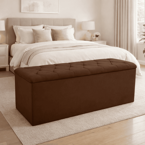 Recamier Bau Estofado Casal Queen Padrão Anita 160 Cm Veludo