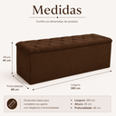 Ver imagem 2 de Recamier Bau Estofado Casal Queen Padrão Anita 160 cm Veludo