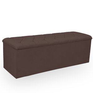 Recamier Bau Estofado Casal Queen Padrão Anita 160 Cm Veludo