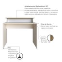 Ver imagem 4 de Mesa ou Escrivaninha para Home Office ou Escritório ou Quarto 100cm MDF Branco e Carvalho