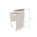 Ver imagem 3 de Mesa ou Escrivaninha para Home Office ou Escritório ou Quarto 100cm MDF Branco E Carvalho