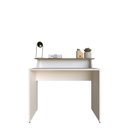 Ver imagem 2 de Mesa ou Escrivaninha para Home Office ou Escritório ou Quarto 100cm MDF Branco e Carvalho