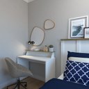 Ver imagem 1 de Mesa ou Escrivaninha para Home Office ou Escritório ou Quarto 100cm MDF Branco E Carvalho