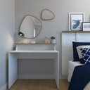 Ver imagem 6 de Mesa ou Escrivaninha para Home Office ou Escritório ou Quarto 100cm MDF Branco E Carvalho