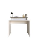 Ver imagem 2 de Mesa ou Escrivaninha para Home Office ou Escritório ou Quarto 100cm MDF Branco E Carvalho