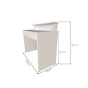 Ver imagem 5 de Mesa ou Escrivaninha com Gaveta para Home Office ou Escritório ou Quarto 2 Gavetas 100cm MDF Branco