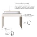 Ver imagem 7 de Mesa ou Escrivaninha com Gaveta para Home Office ou Escritório ou Quarto 2 Gavetas 100cm MDF Branco