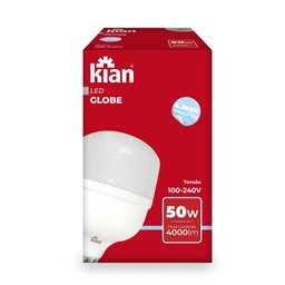 Kit 10 Lâmpadas Globe Bulbo E-27 50w 6500k Bivolt Kian - 2