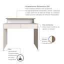 Ver imagem 7 de Mesa ou Escrivaninha com Gaveta para Home Office ou Escritório ou Quarto 2 Gavetas 100cm MDF Branco e Carvalho