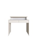 Ver imagem 2 de Mesa ou Escrivaninha com Gaveta para Home Office ou Escritório ou Quarto 2 Gavetas 100cm MDF Branco e Carvalho