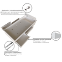 Ver mais imagens de Cama Solteiro Mista com Gavetas Branco