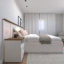 Ver imagem 4 de Cabeceira para Cama Casal Mista Branco